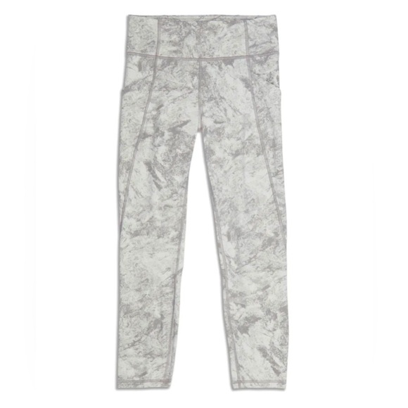 Lululemon Time To Sweat Crop 23" Legging Grey White- Size 6 NWOT - Picture 1 of 5